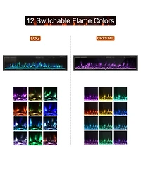 Boyel Living Recessed Wall-mounted Freestanding Multifunctional Electric Fireplace