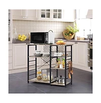 Yaheetech Industrial Rustic Kitchen Baker's Rack Brown