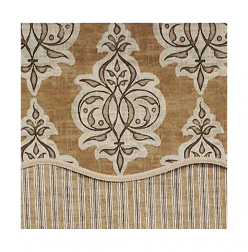 Rlf Home Luxurious Modern Design Classic Jenna Glory Style Window Valance 50" x 16" Pear