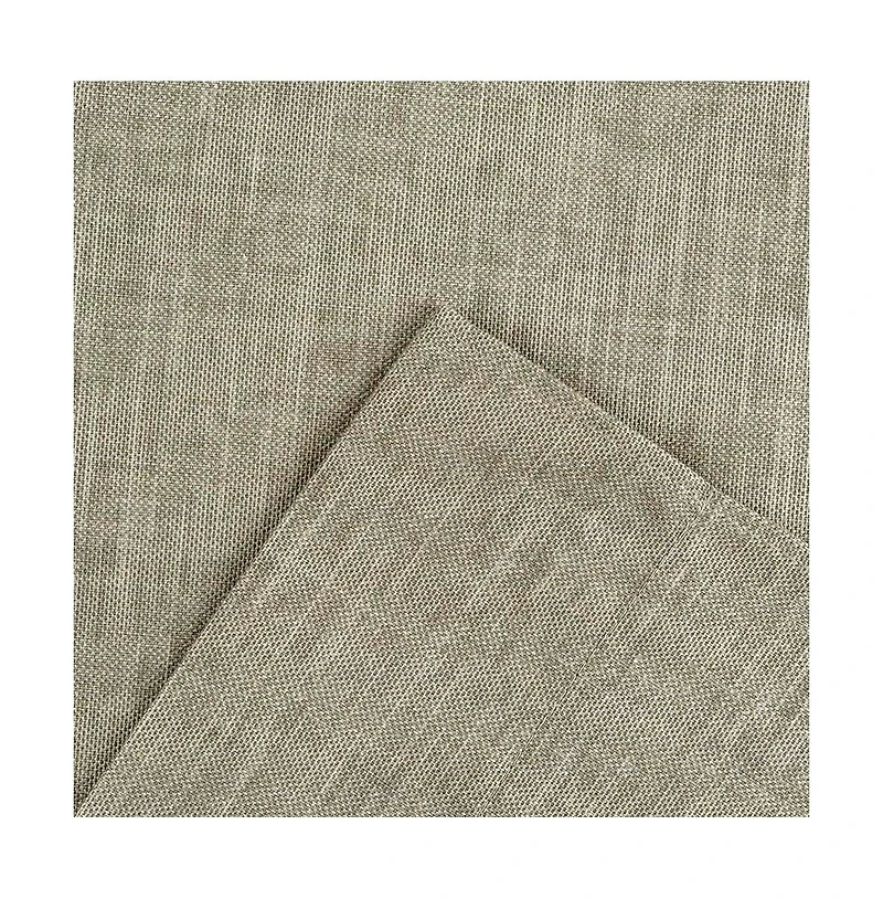 Ellis Curtain Lisa Solid Poly Cotton Duck Fabric Tailored Panel Pair with Ties 56" x Mist