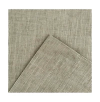 Ellis Curtain Lisa Solid Poly Cotton Duck Fabric Tailored Panel Pair with Ties 56" x Mist