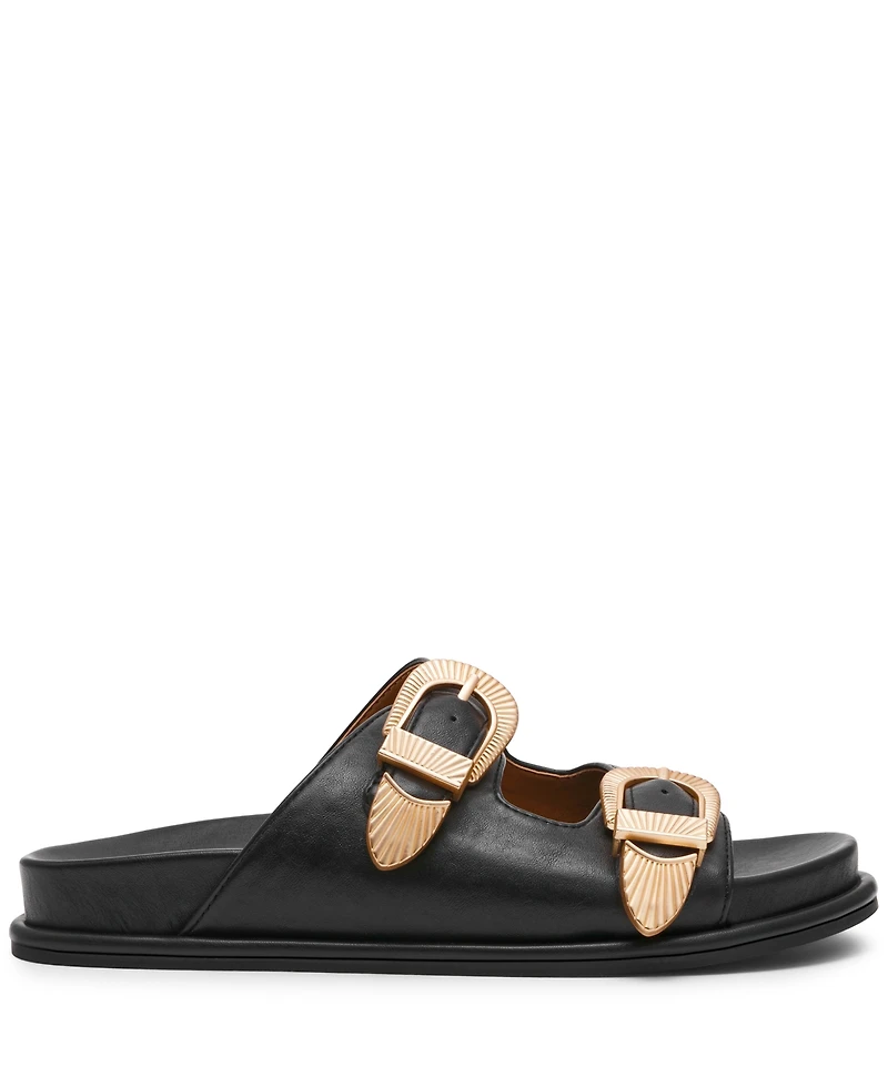 Dv Dolce Vita Women's Percy Double Buckle Footbed Sandals
