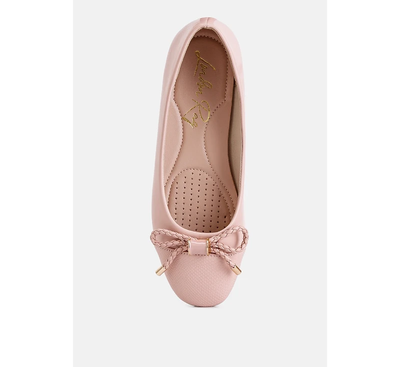 moi metallic embellished flat ballerinas