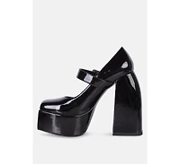Pablo Womens Statement High Platform Heel Mary Jane Sandals