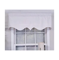Rlf Home Luxurious Modern Design Classic Soft Rayon Regal Style Window Valance 50" x 17" Off White