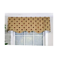 Rlf Home Modern Design Classic Curacao Regal Style Window Valance 50" x 17" Light Oak
