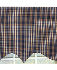Rlf Home 100% Cotton Palermo Regal Fully lined Windows Rod Pocket Valance 50" x 17" Navy