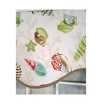 Rlf Home Bay Beach Cornice 3" Rod Pocket Lining Luxurious and Elegant Window Treatment Valance 50" x 17" Multi