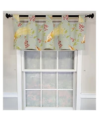 Rlf Home 4" Top Tab High Quality Fabric Long Tail Tab Valance for Windows 50" x 16" Sky