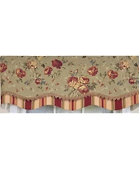 Rlf Home 100% Cotton Lymington Glory Fully lined Windows Rod Pocket Valance 50" x 16" Green