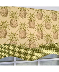 Rlf Home 100% Cotton Kingston Glory Fully lined Windows Rod Pocket Valance 50" x 16" Yellow