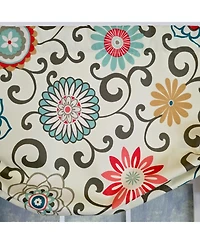 Rlf Home 100% Cotton Monterrey Tie-Up Fully lined Windows Rod Pocket Valance 50" x 23" Cream