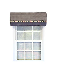 Rlf Home 100% Cotton Cabin Tailored Fully lined Windows Rod Pocket Valance 50" x 15" Blue