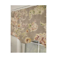 Rlf Home Monte Cristo Provance 3" Rod Pocket Lining Luxurious and Elegant Window Treatment Valance 50" x 15" Gray