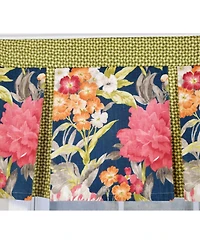 Rlf Home 3" Rod Pocket High Quality Fabric Queen's Favor Pleated Valance for Windows 50" x 16" Marine