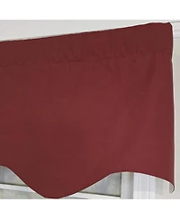 Rlf Home 100% Cotton Twill Regal Fully lined Windows Rod Pocket Valance 50" x 17" Red