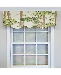Rlf Home 100% Cotton Canopy Regal Fully lined Windows Rod Pocket Valance 50" x 17" Ivory