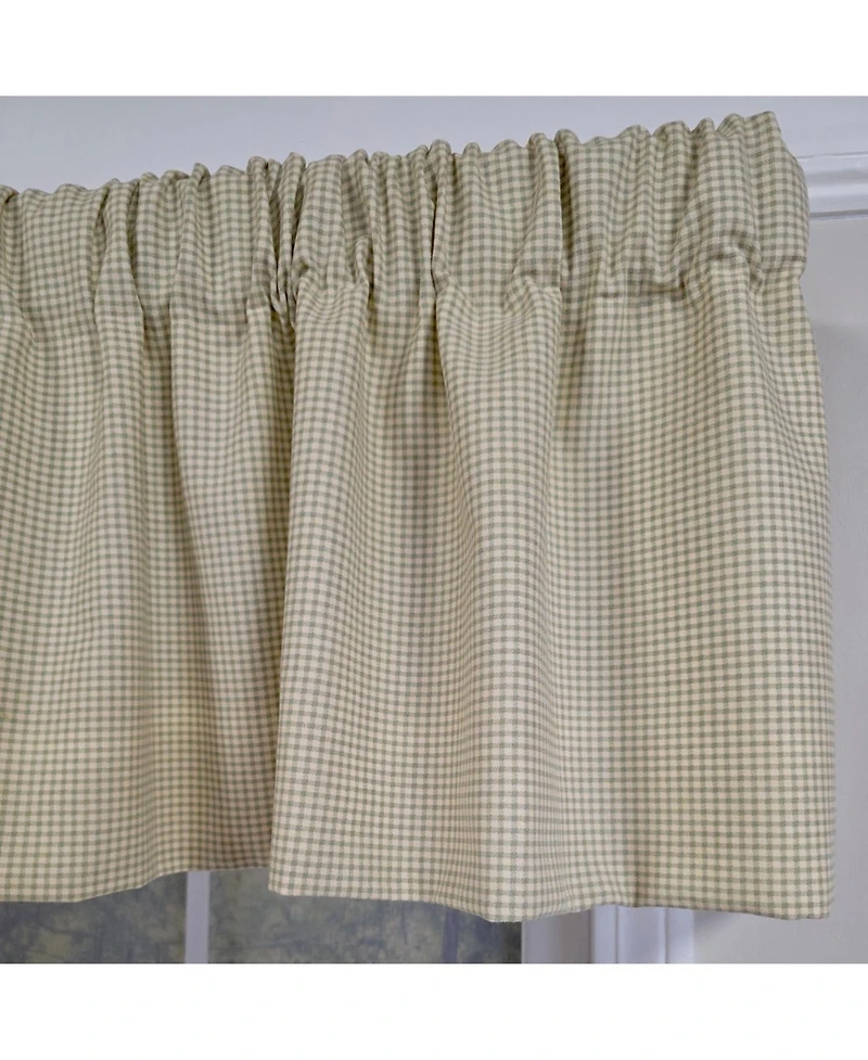Rlf Home 100% Cotton Crosswell Tailored Fully lined Windows Rod Pocket Valance 76" x 14" Sage