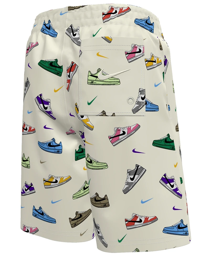 Nike Boys 8-20 Multi Sneaker 7 Volley Novelty Print Swim Trunks