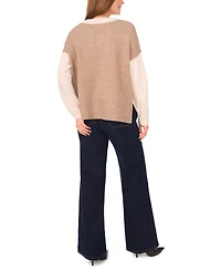 Vince Camuto Women's Colorblocked Drop-Shoulder Sweater