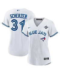 Nike Women's Max Scherzer White Toronto Blue Jays 2025 World Series Home Replica Player Jersey