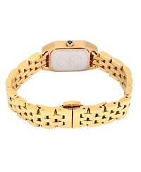Peugeot Womens 20x22mm Gold-Tone Panther Link Bracelet Watch