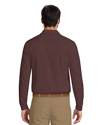 Pga Tour Men's Houndstooth Pattern Long-Sleeve Golf Polo Shirt