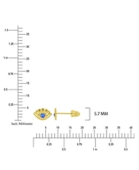 Macy's 14K Yellow Gold Evil Eye Screw Back Stud Earrings