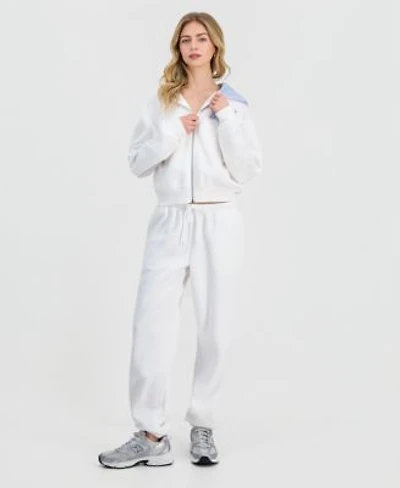 Madden Girl Juniors Inner Beauty Zippered Hoodie Drawstring Sweatpants