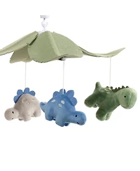 Lambs & Ivy Dino-Might Multicolor Dinosaur Musical Baby Crib Mobile Soother Toy