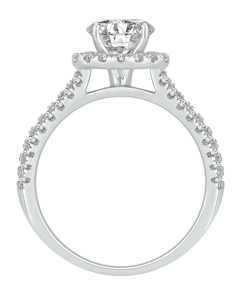 Macy's Diamond Halo Engagement Ring (2 ct. t.w.) in 14K White Gold