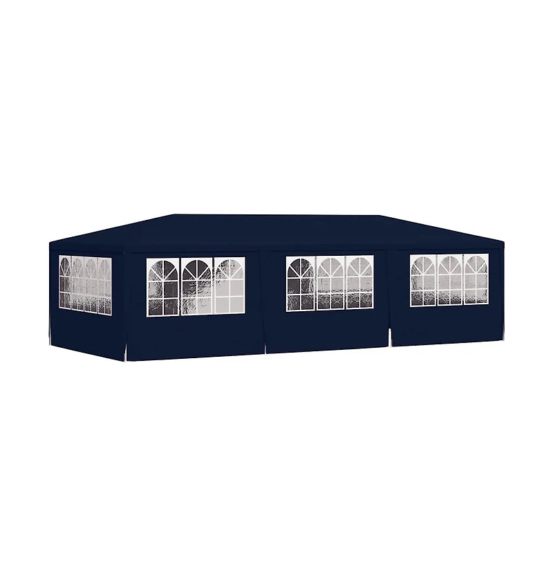 Professional Party Tent with Side Walls 13.1'x29.5' Blue 0.3 oz/ft²