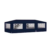 Professional Party Tent with Side Walls 13.1'x29.5' Blue 0.3 oz/ft²
