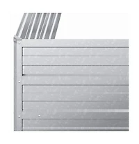 Garden Raised Bed 39.4"x39.4"x30.3" Galvanized Steel Silver