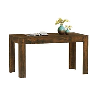 Dining Table Smoked Oak 55.1"x29.3"x29.9" Engineered Wood