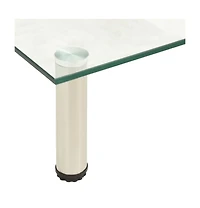 vidaXL Tv Stand Transparent 31.5"x13.8"x6.7" Tempered Glass