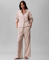 Calvin Klein Womens Plaid Sleep Shirt Pants Sold Seperates