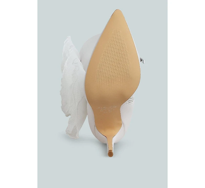 Chinkara Sheer Big Rose Detail Long Boots