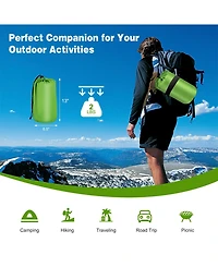Sugift Inflatable Sleeping Pad with Carrying Bag-Green