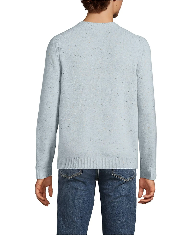 Lands' End Men's Long Sleeve Lambswool Crewneck Sweater