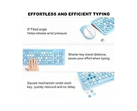 risokeys Wireless Keyboard And Mouse Combo - 2.4GHz -Blue Colorful.