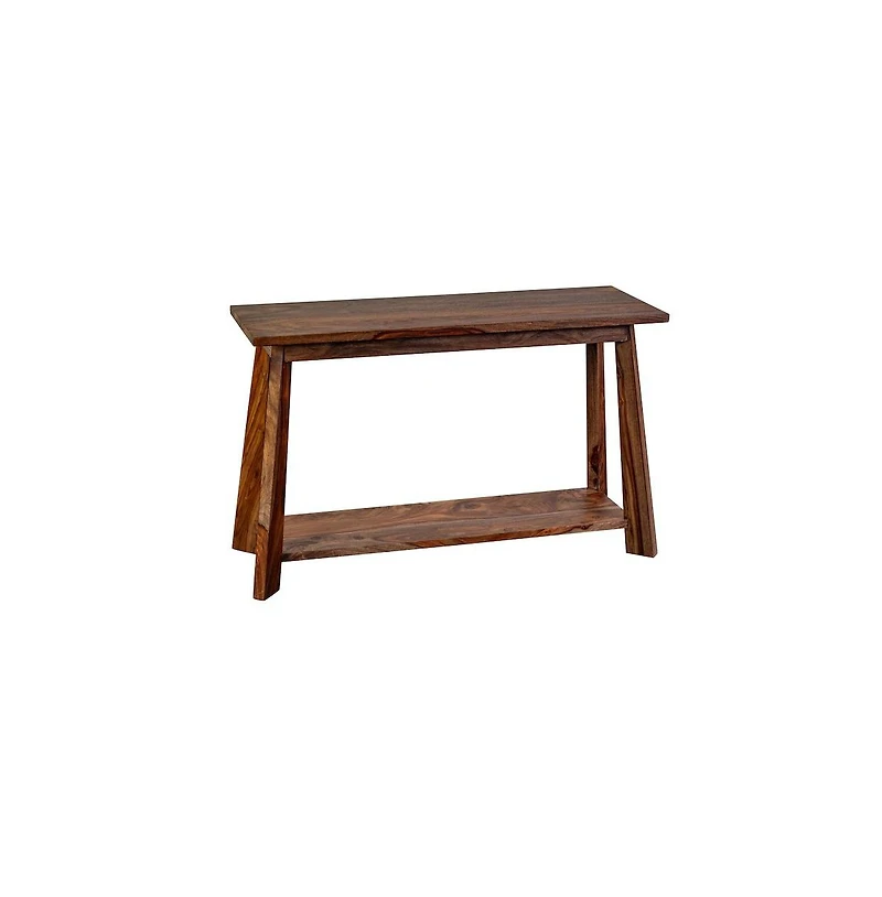 Porter Designs Kalispell Solid Sheesham Wood Console Table, Brown