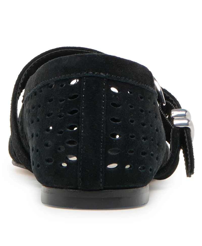 Dolce Vita Women's Mikel Perforated Buckle Mary Jane Flats