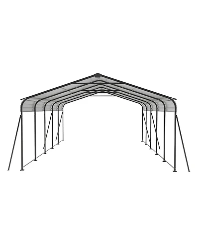 Mondawe Campcraft 13x26.5ft Outdoor Carport, Heavy-Duty Steel Shelter with Protective Film, Waterproof & Uv Resistant