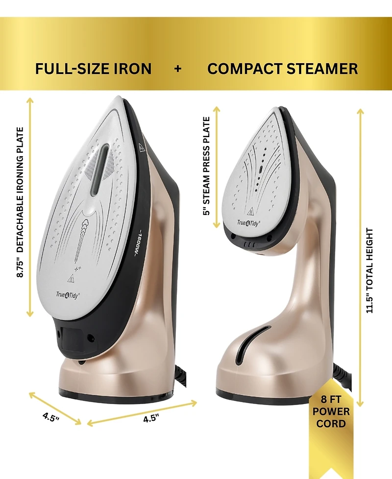 True & Tidy Duopress Xl Iron and Steamer