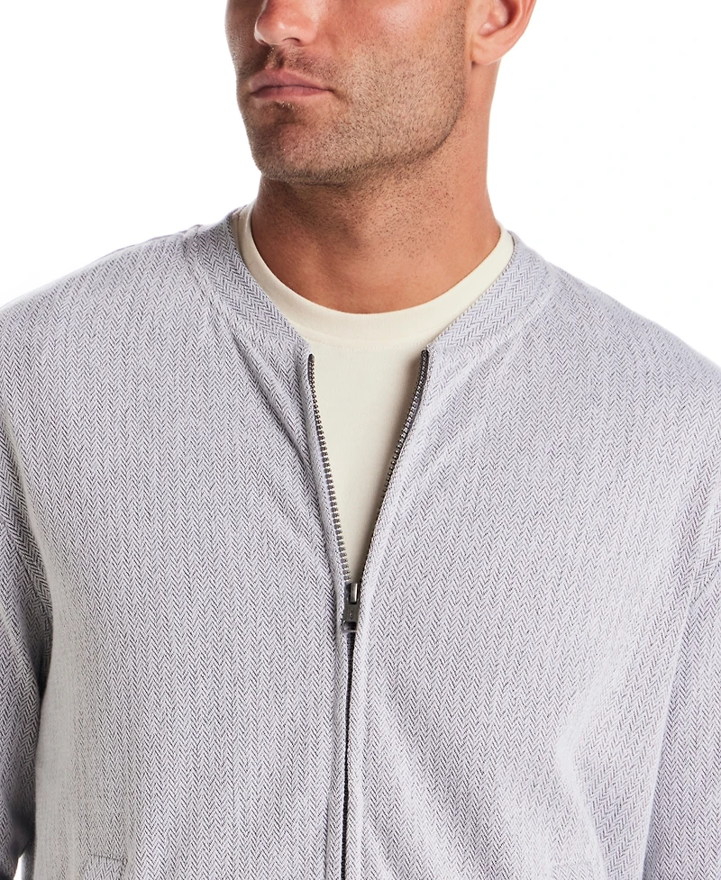 Vintage & Black Men's Full-Zip Bomber Jacket