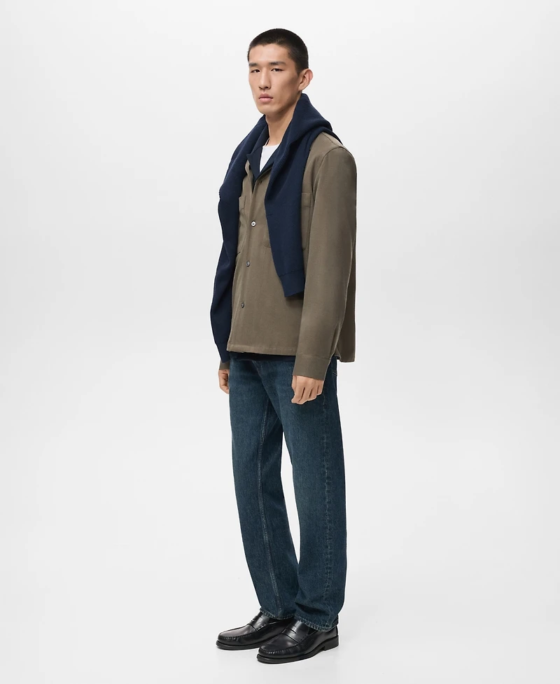 Mango Men's Regular-Fit Pocket Overshirt