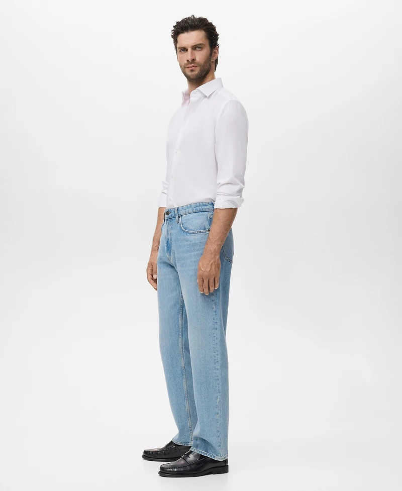 Mango Men's Slim-Fit Cotton Shirt