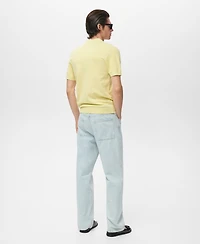 Mango Men's Structured Knitted Slim-Fit Polo Shirt