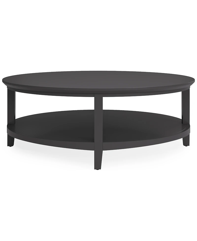 Furniture 47" Solid Wood Hedworth Round Coffee Table
